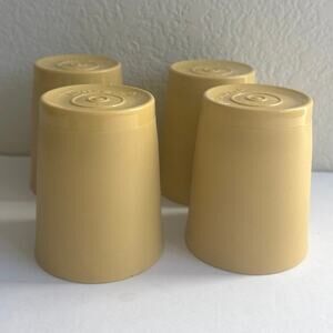 Vintage Tupperware Tumblers 6 oz. Juice Cups Harvest Gold #1251